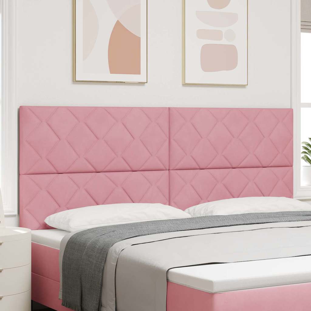 LED Hoofdbord Roze 200 cm Fluweel
