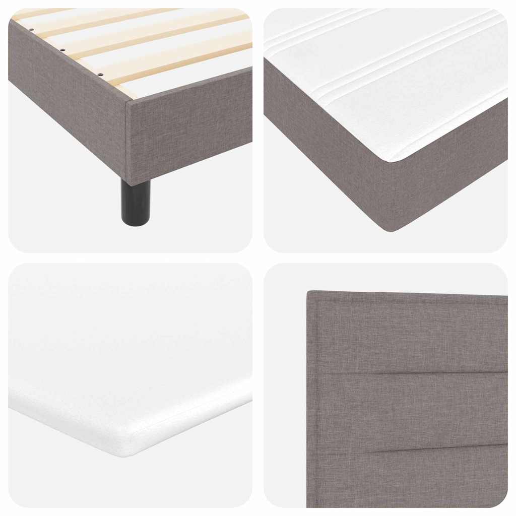 Boxspringbed met hoofdeinde Taupe 180 x 200 cm Stof – afbeelding 10