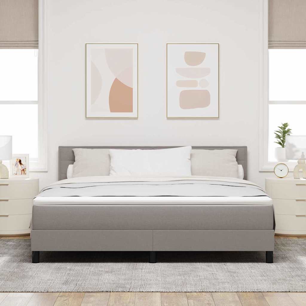 Boxspringbed met hoofdeinde Taupe 180 x 200 cm Stof – afbeelding 3