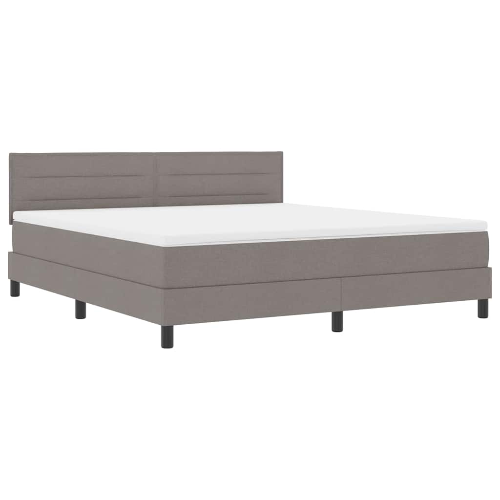 Boxspringbed met hoofdeinde Taupe 180 x 200 cm Stof – afbeelding 4