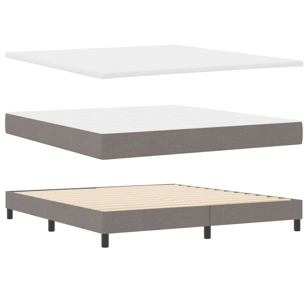 Boxspringbed met hoofdeinde Taupe 180 x 200 cm Stof – afbeelding 5