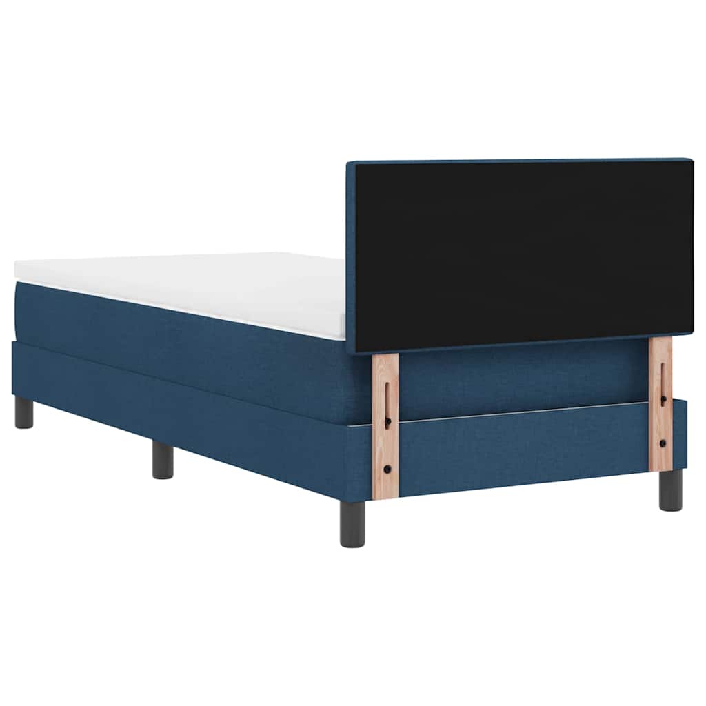 Boxspringbed met kussen met hoofdeinde Blauw 80 x 200 cm Stof – afbeelding 9