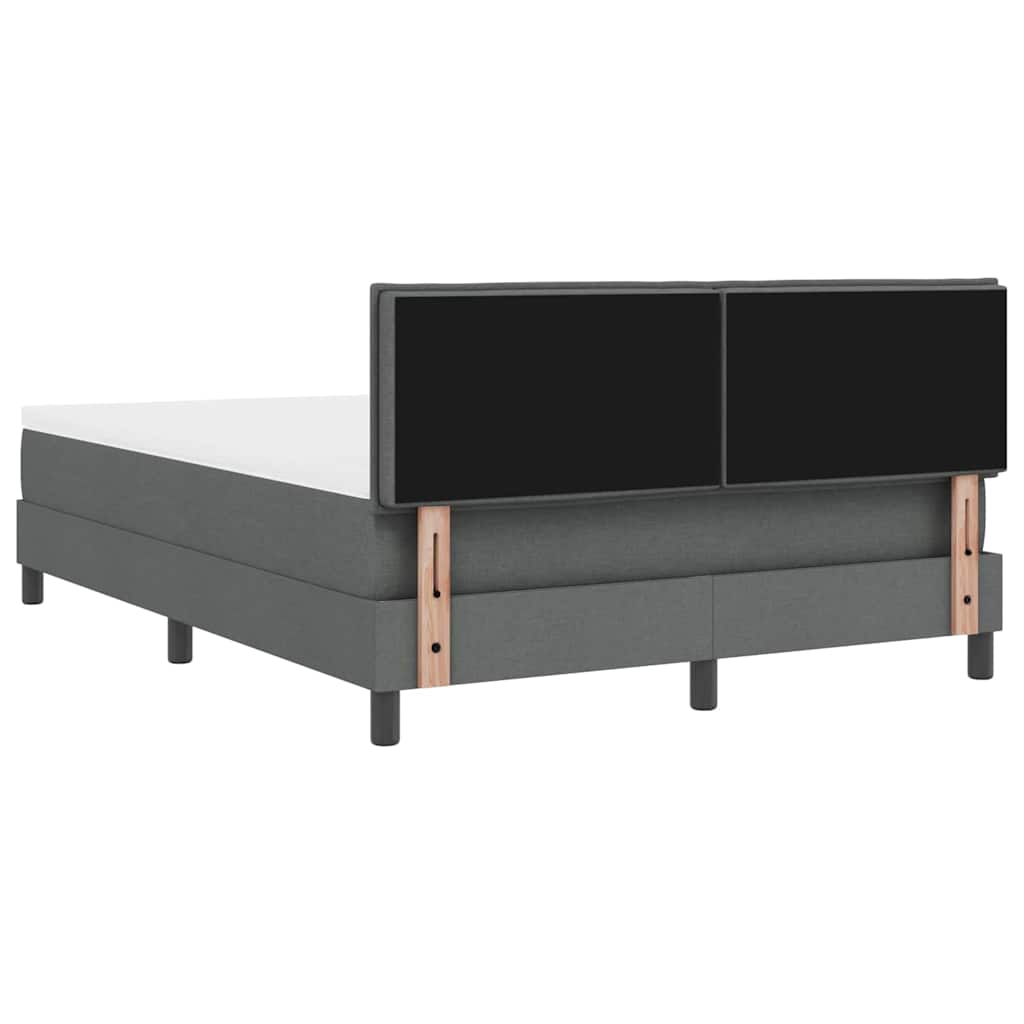 Boxspringbed met hoofdeinde Donkergrijs 160 x 200 cm Stof – afbeelding 9