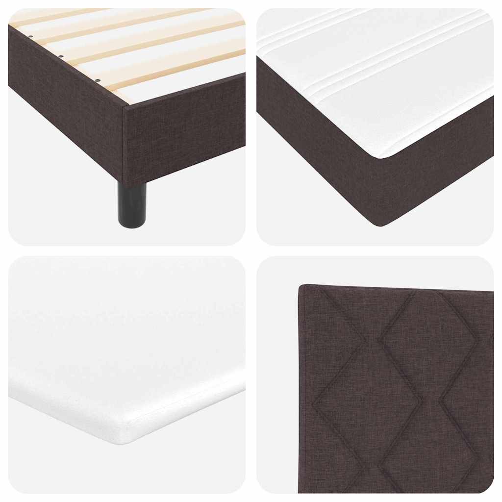 Boxspringbed met kussen Donkerbruin 180 x 200 cm Stof – afbeelding 10