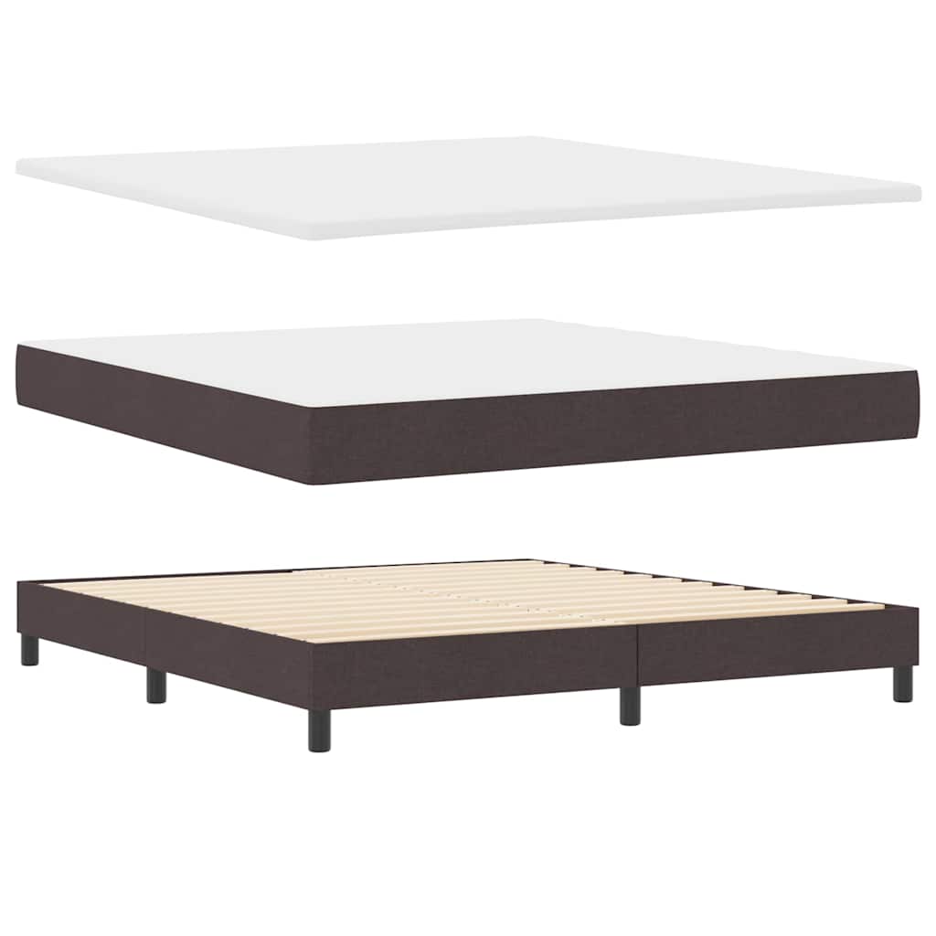 Boxspringbed met kussen Donkerbruin 180 x 200 cm Stof – afbeelding 5