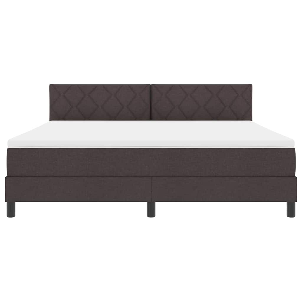 Boxspringbed met kussen Donkerbruin 180 x 200 cm Stof – afbeelding 7
