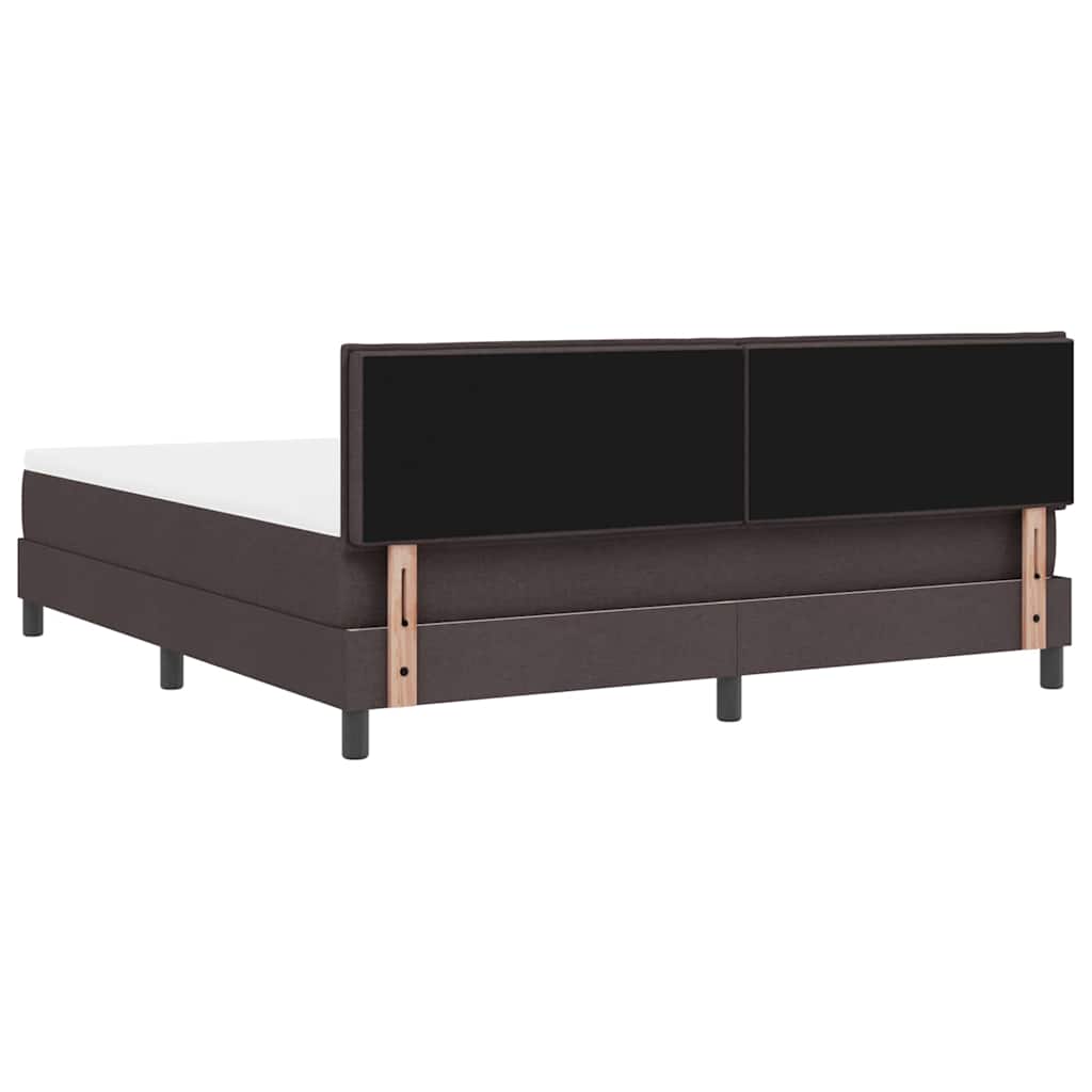 Boxspringbed met kussen Donkerbruin 180 x 200 cm Stof – afbeelding 9