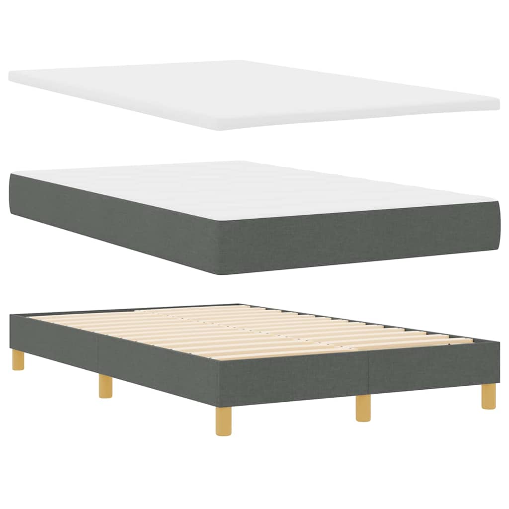 Boxspringbed met kussen Donkergrijs 120 x 190 cm Stof – afbeelding 5