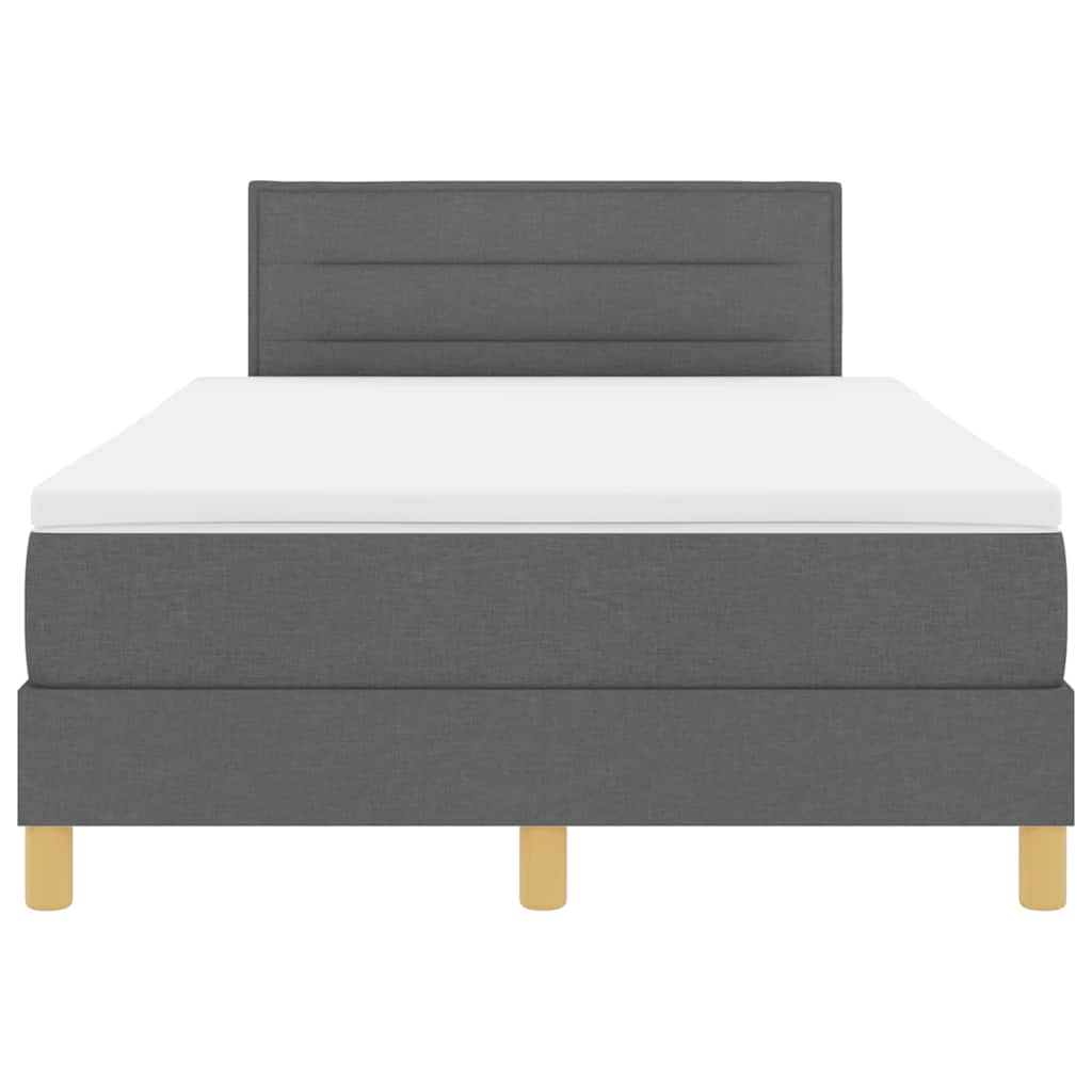 Boxspringbed met kussen Donkergrijs 120 x 190 cm Stof – afbeelding 7