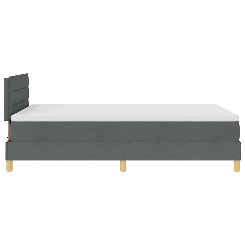 Boxspringbed met kussen Donkergrijs 120 x 190 cm Stof – afbeelding 8