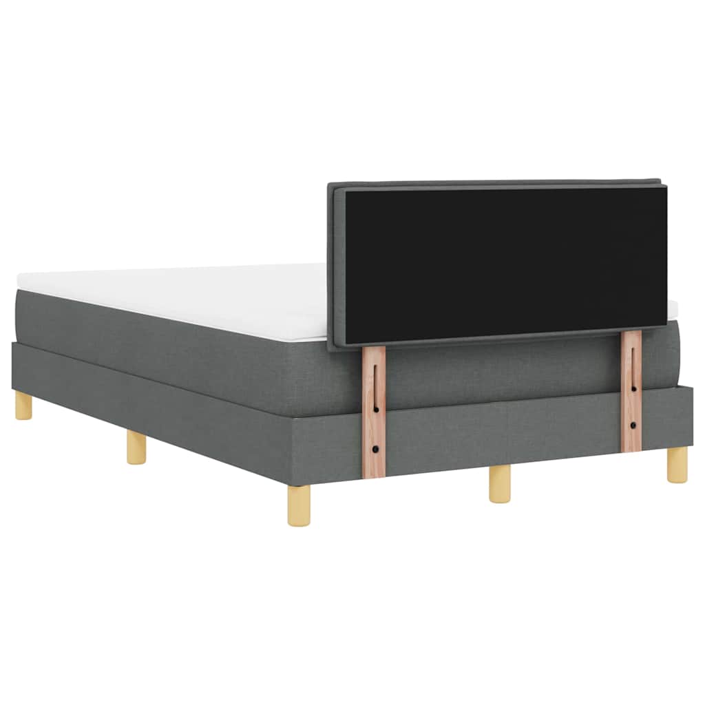 Boxspringbed met kussen Donkergrijs 120 x 190 cm Stof – afbeelding 9