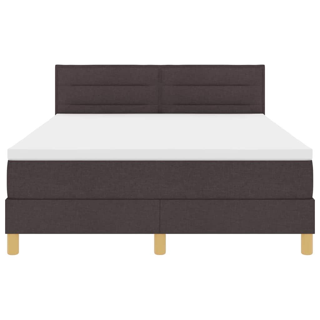 Boxspringbed met kussen Donkerbruin 140 x 200 cm Stof – afbeelding 7