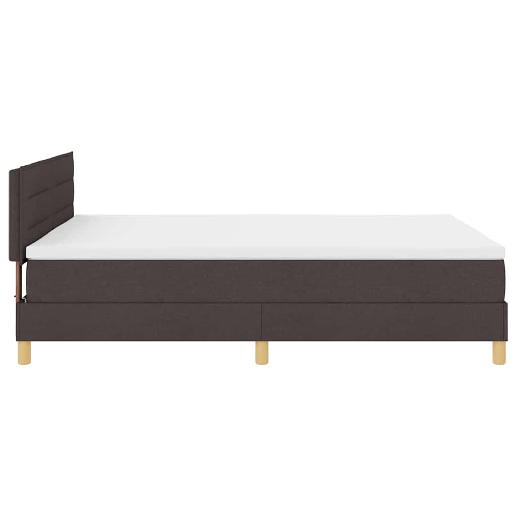 Boxspringbed met kussen Donkerbruin 140 x 200 cm Stof – afbeelding 8