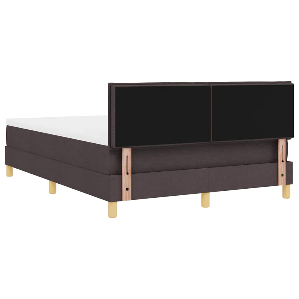 Boxspringbed met kussen Donkerbruin 140 x 200 cm Stof – afbeelding 9