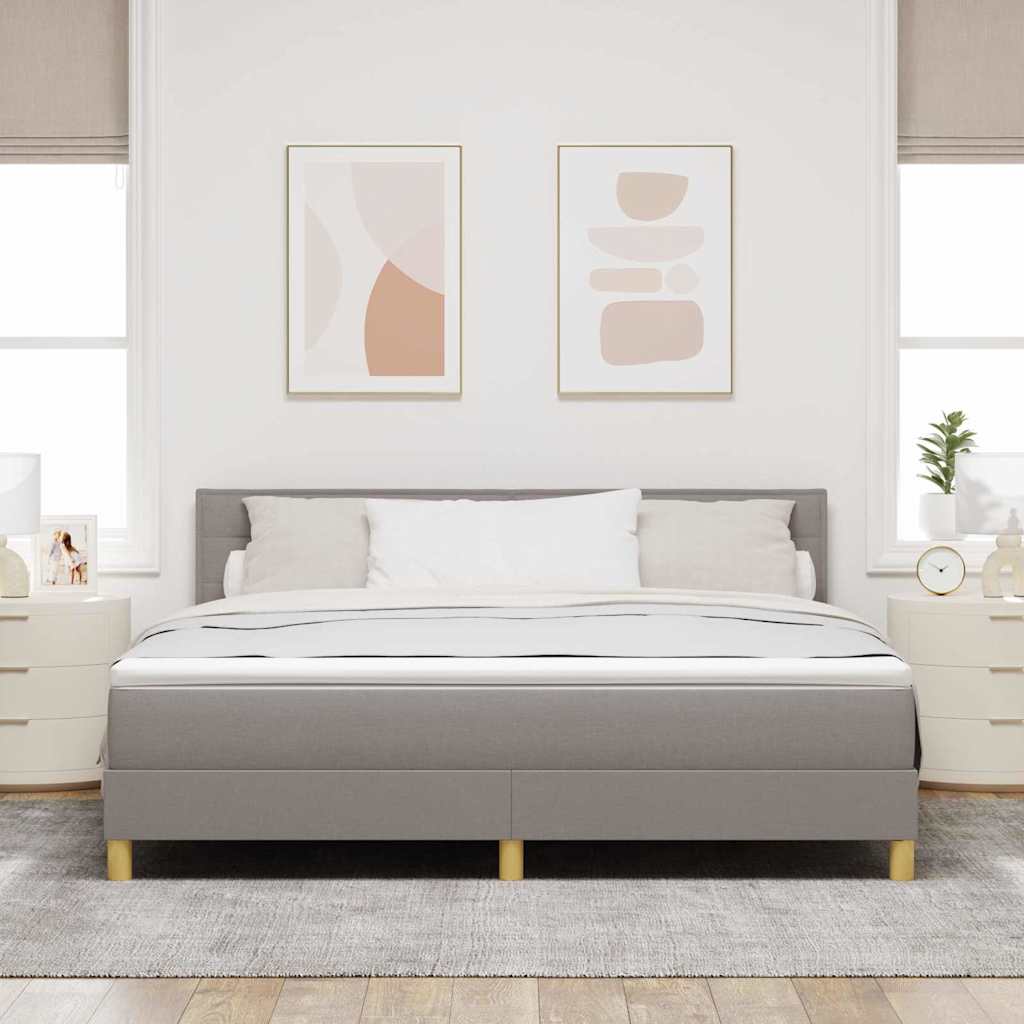 Boxspringbed met kussen met hoofdeinde Taupe 180 x 200 cm Stof – afbeelding 3