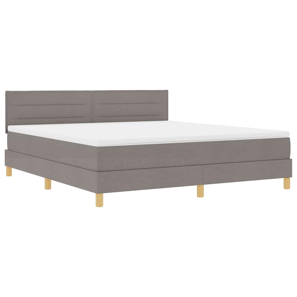 Boxspringbed met kussen met hoofdeinde Taupe 180 x 200 cm Stof – afbeelding 4