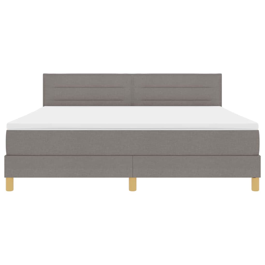Boxspringbed met kussen met hoofdeinde Taupe 180 x 200 cm Stof – afbeelding 7