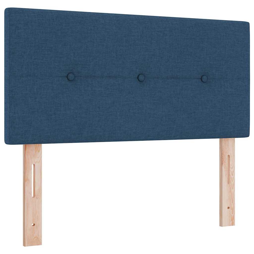 Boxspringbed met kussen met hoofdeinde Blauw 80 x 200 cm Stof – afbeelding 6
