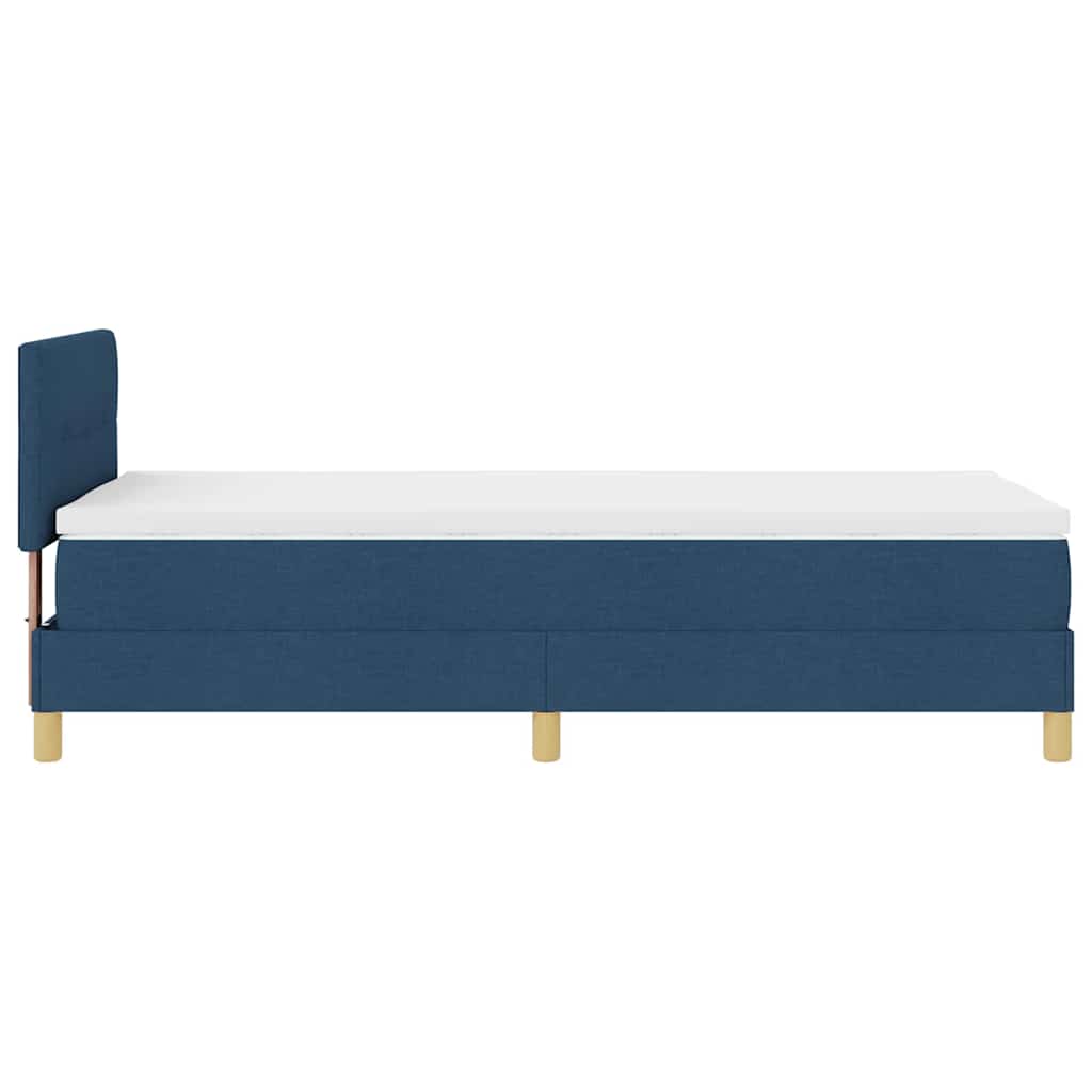 Boxspringbed met kussen met hoofdeinde Blauw 80 x 200 cm Stof – afbeelding 8