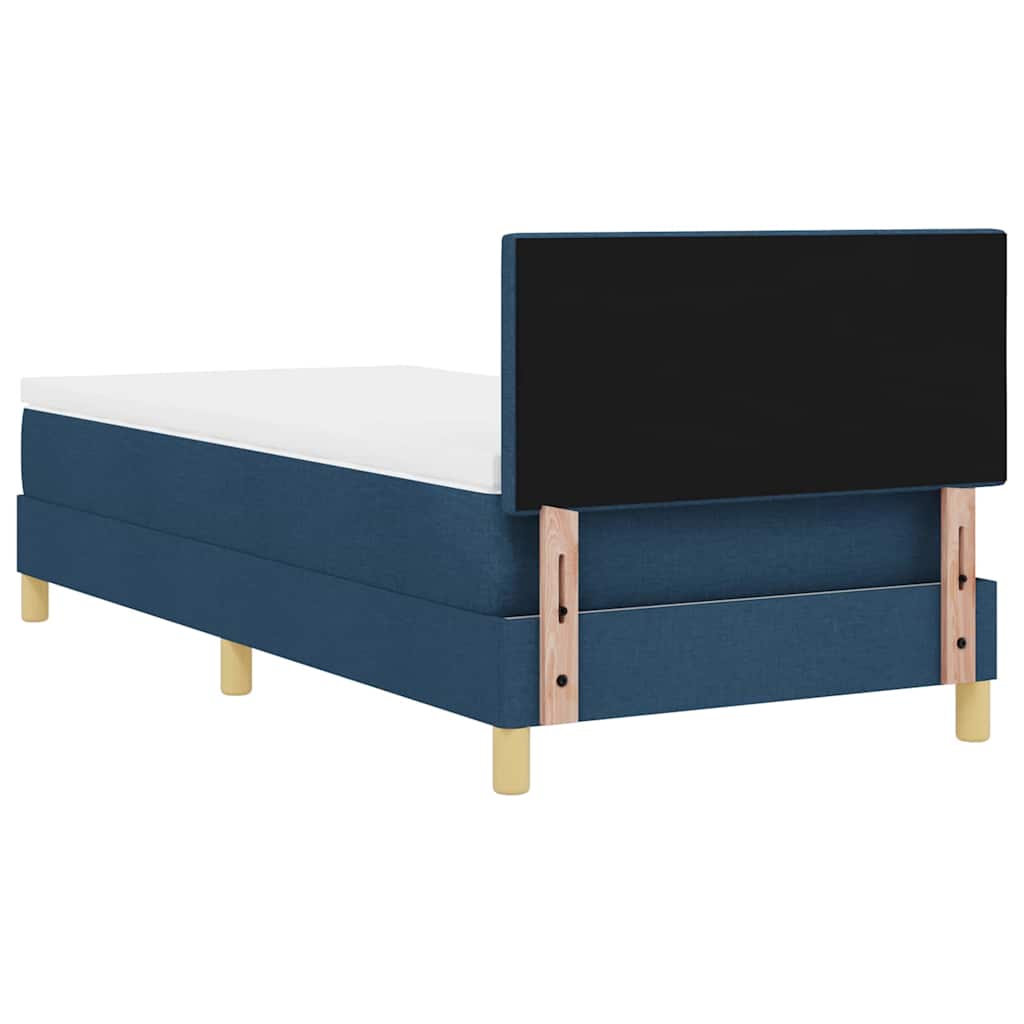 Boxspringbed met kussen met hoofdeinde Blauw 80 x 200 cm Stof – afbeelding 9