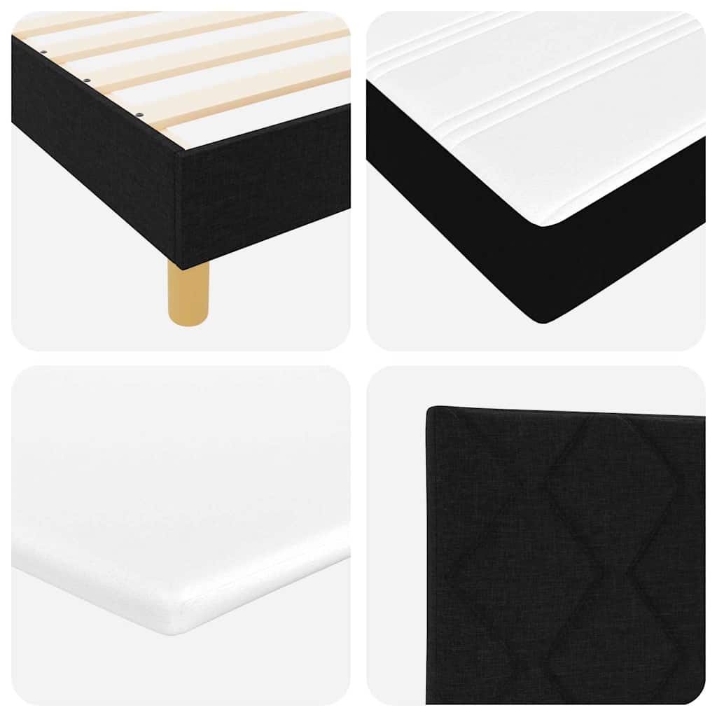 Boxspringbed met kussen met hoofdeinde Zwart 180 x 200 cm Stof – afbeelding 10