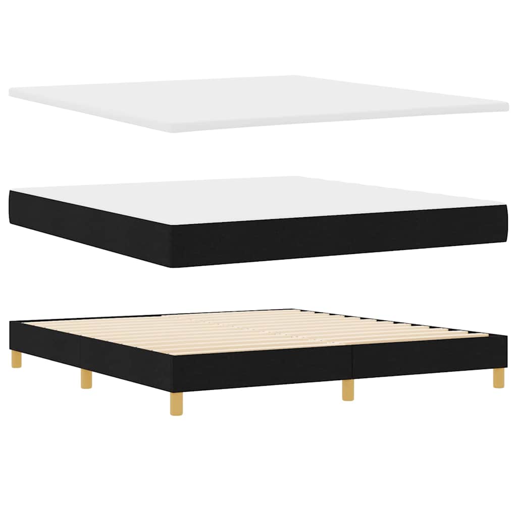 Boxspringbed met kussen met hoofdeinde Zwart 180 x 200 cm Stof – afbeelding 5
