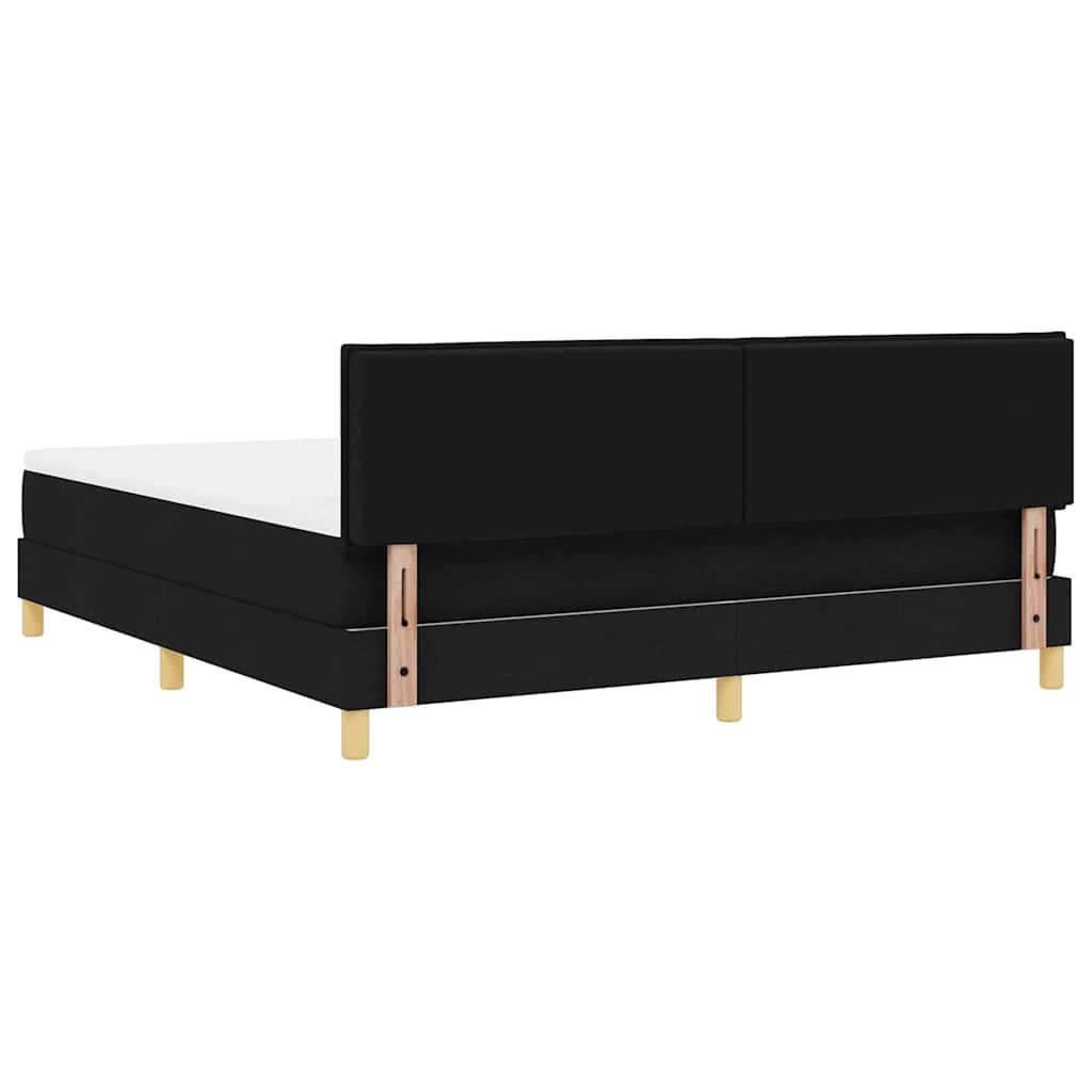 Boxspringbed met kussen met hoofdeinde Zwart 180 x 200 cm Stof – afbeelding 9