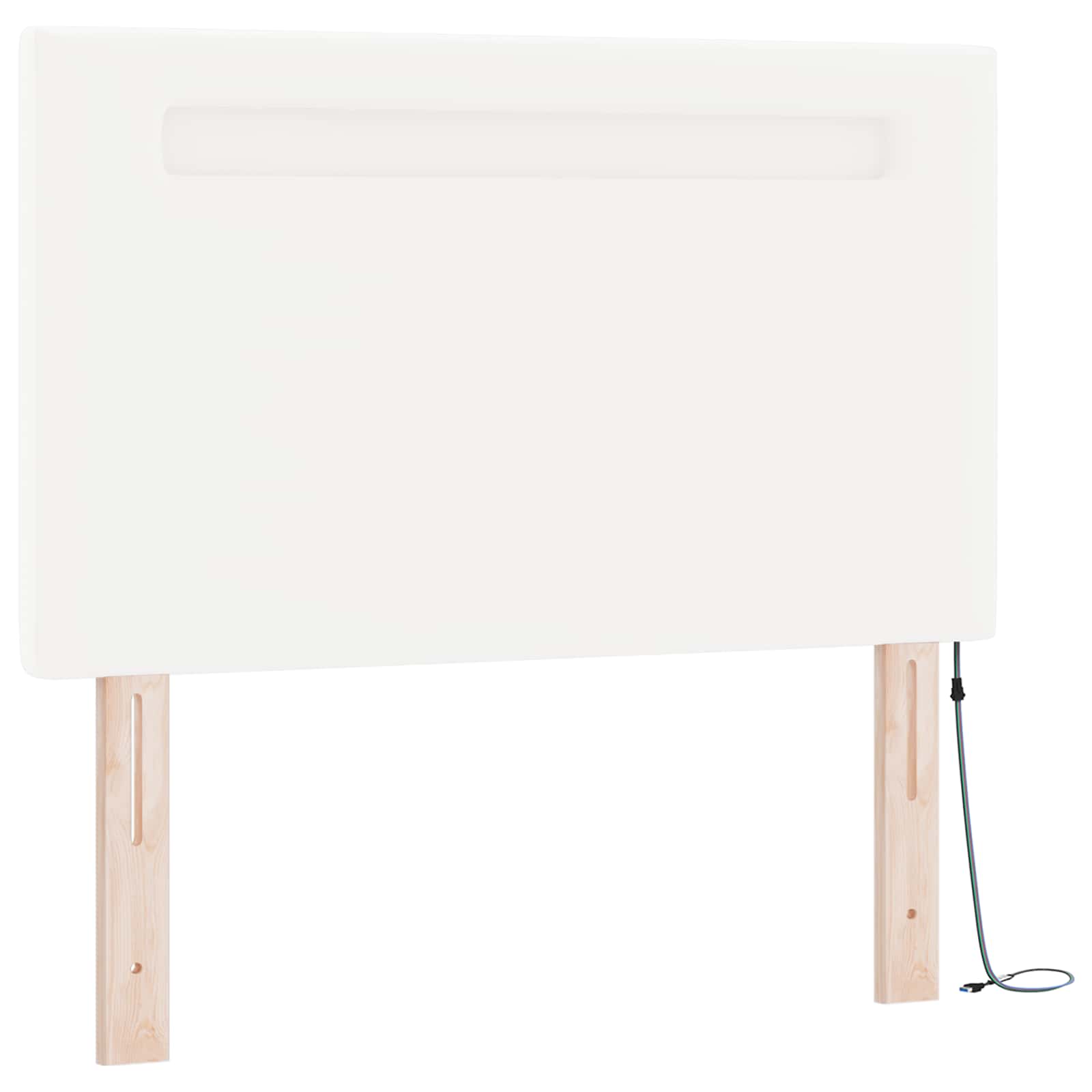 Boxspringbed met matras Wit 100 x 200 cm Kunstleer – afbeelding 7