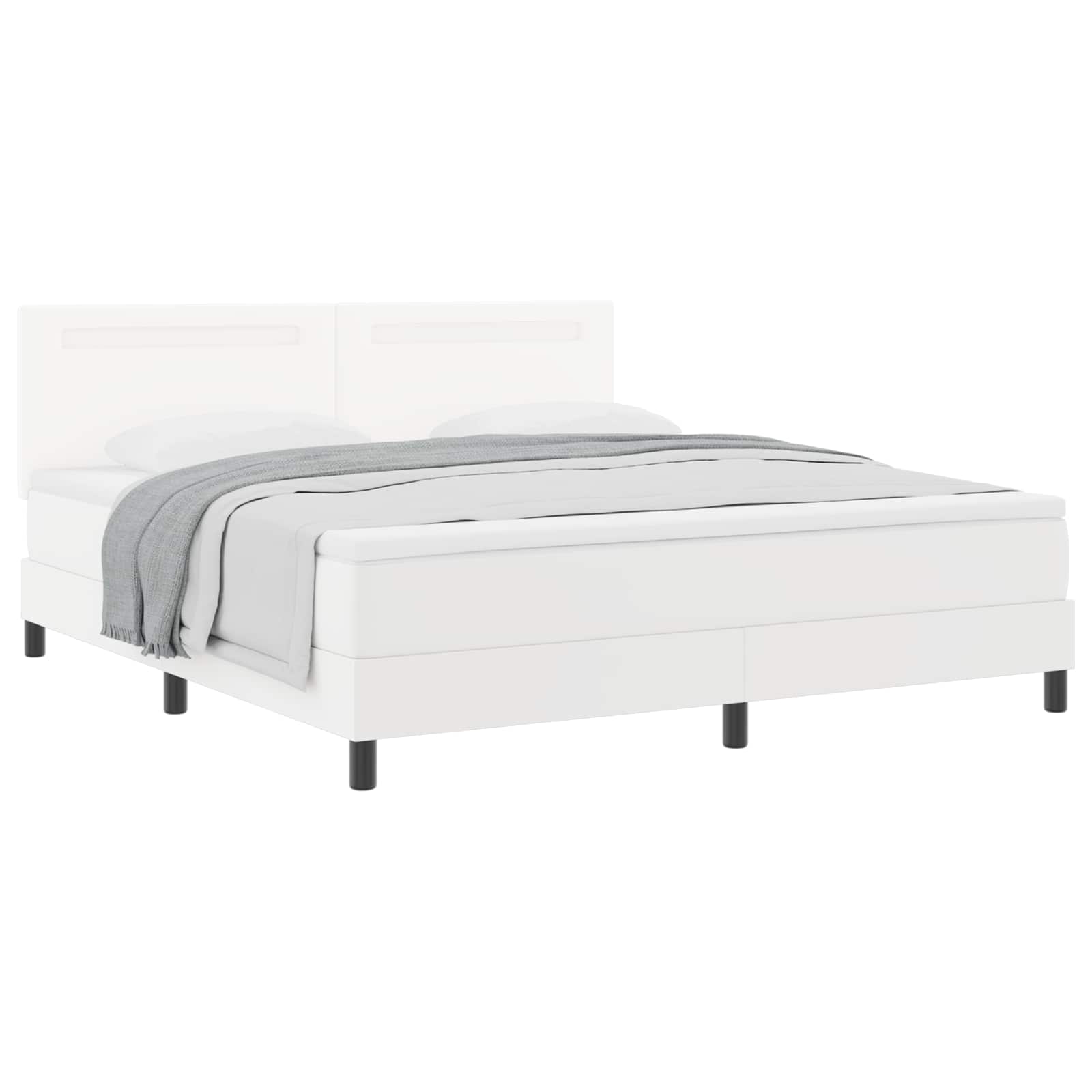 Boxspringbed met matras Wit 180 x 200 cm Kunstleer – afbeelding 3