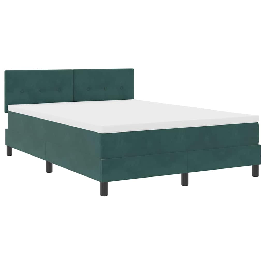 Boxspringbed met matras Donkergroen 160 x 200 cm Fluweel – afbeelding 4