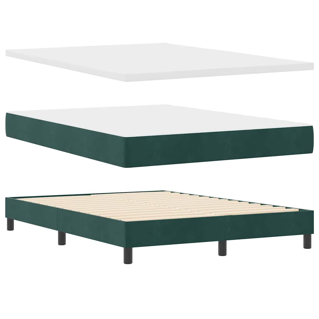 Boxspringbed met matras Donkergroen 160 x 200 cm Fluweel – afbeelding 5