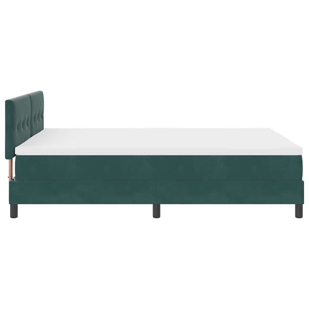 Boxspringbed met matras Donkergroen 160 x 200 cm Fluweel – afbeelding 8