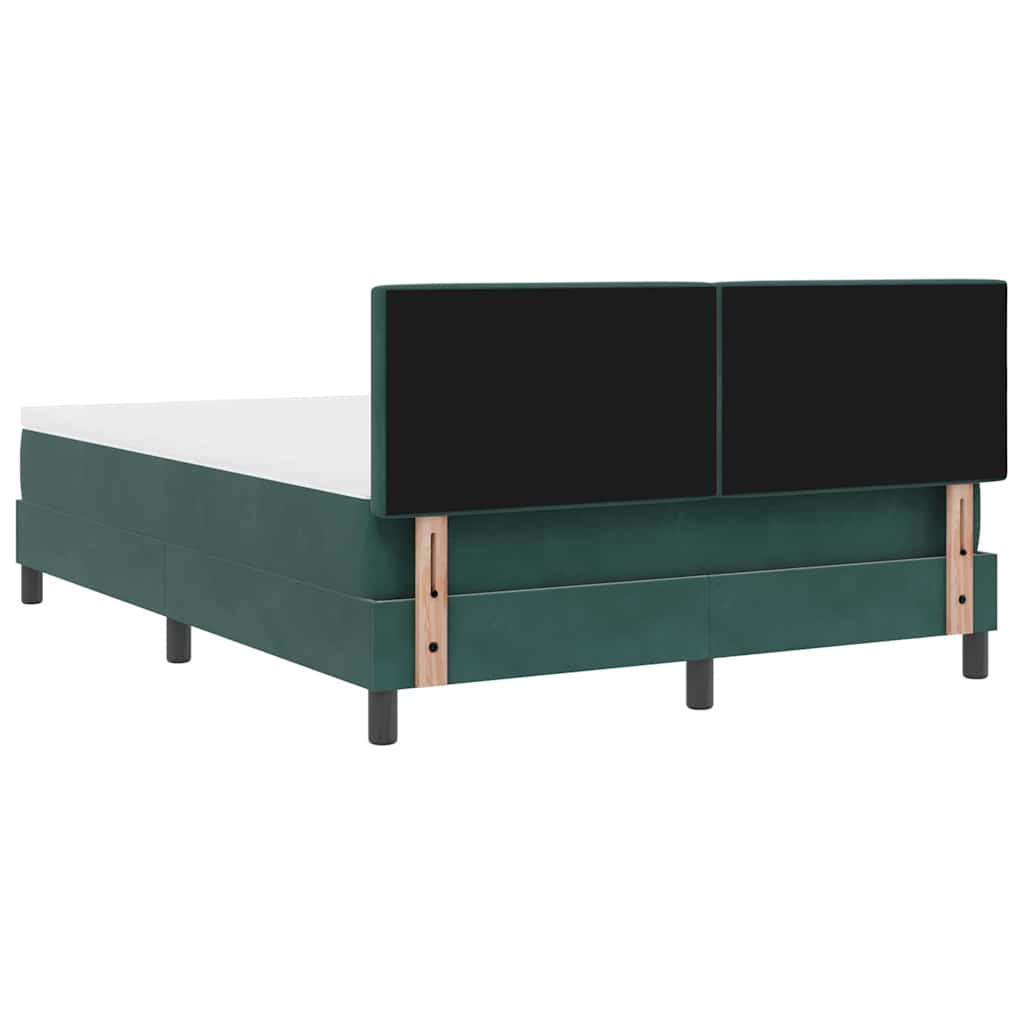 Boxspringbed met matras Donkergroen 160 x 200 cm Fluweel – afbeelding 9