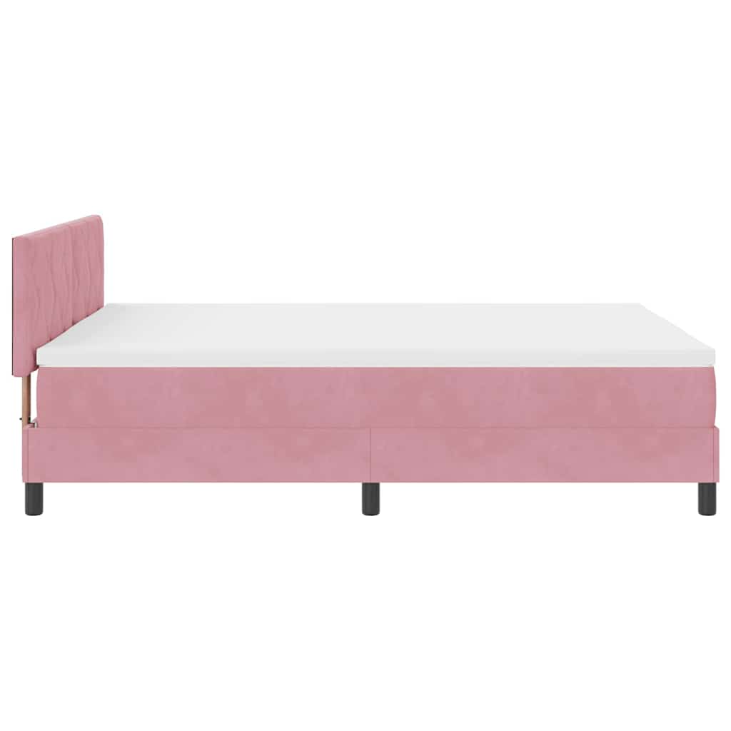 Boxspringbed met matras Roze 160 x 200 cm Fluweel – afbeelding 8