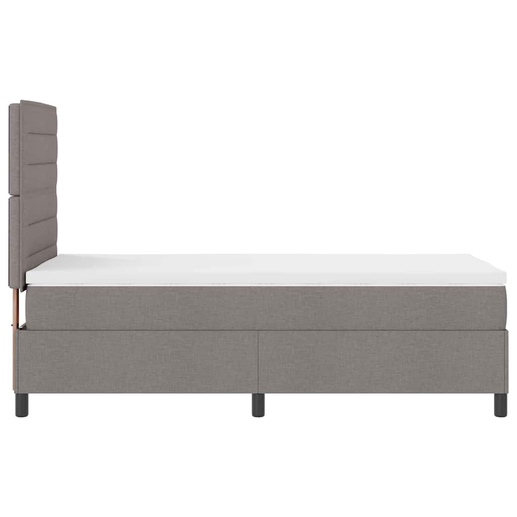 Boxspringbed met matras met hoofdeinde Taupe 90 x 200 cm Stof – afbeelding 8