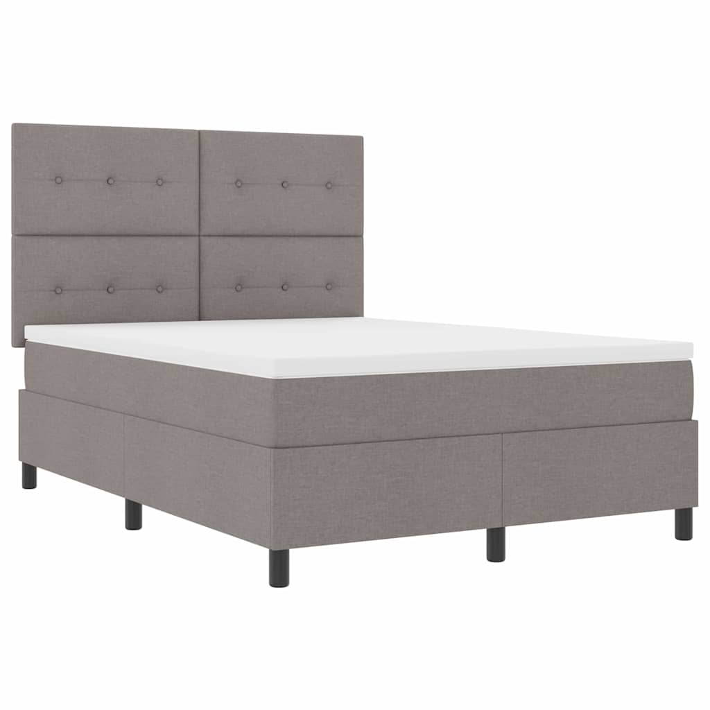 Boxspringbed met matras met hoofdeinde Taupe 160 x 200 cm Stof – afbeelding 5