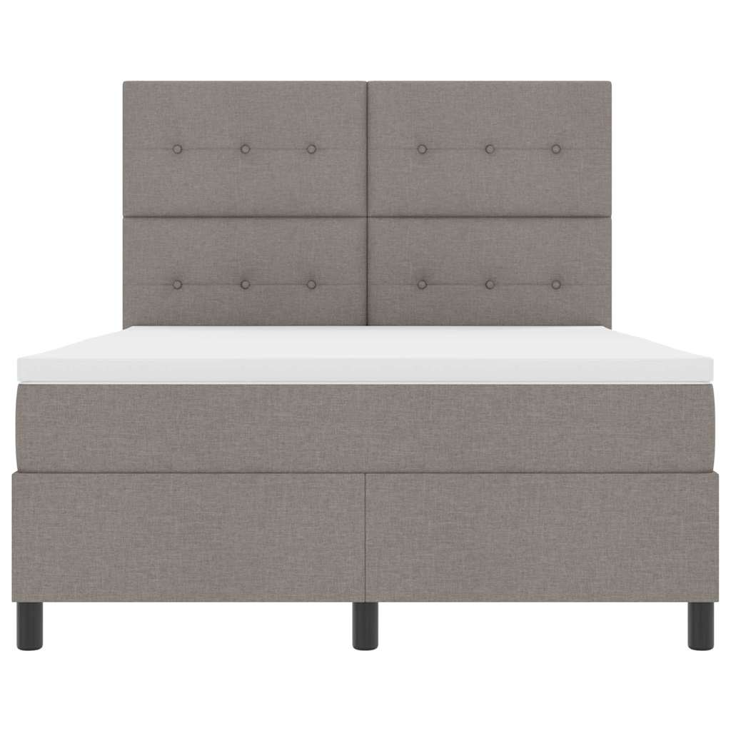 Boxspringbed met matras met hoofdeinde Taupe 160 x 200 cm Stof – afbeelding 7