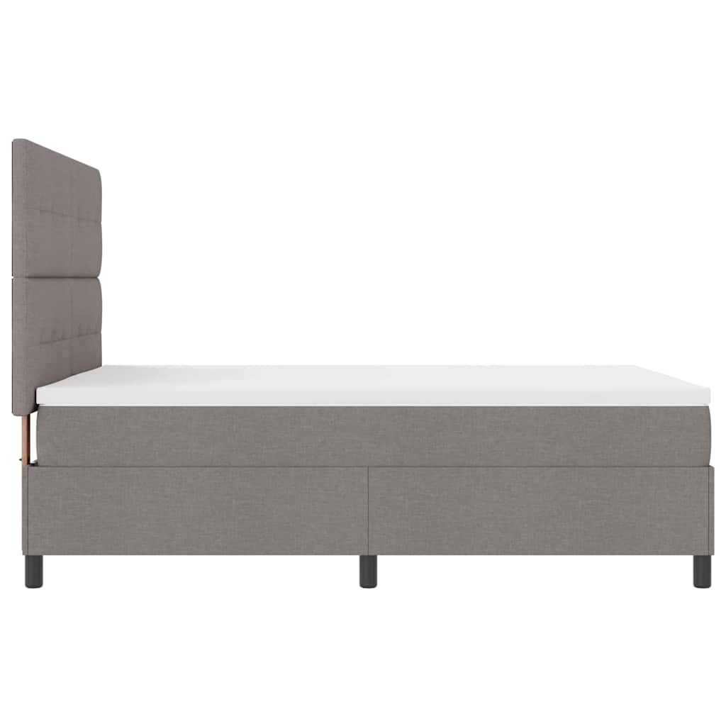 Boxspringbed met matras met hoofdeinde Taupe 160 x 200 cm Stof – afbeelding 8