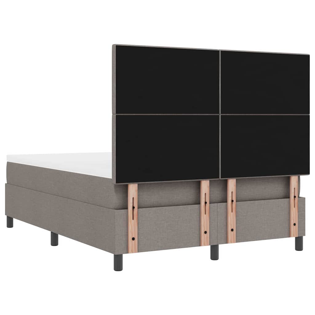 Boxspringbed met matras met hoofdeinde Taupe 160 x 200 cm Stof – afbeelding 9