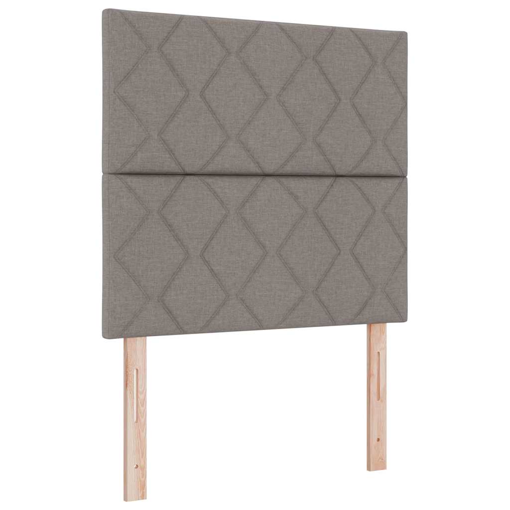 Boxspringbed met hoofdeinde Taupe 120 x 200 cm Stof – afbeelding 4