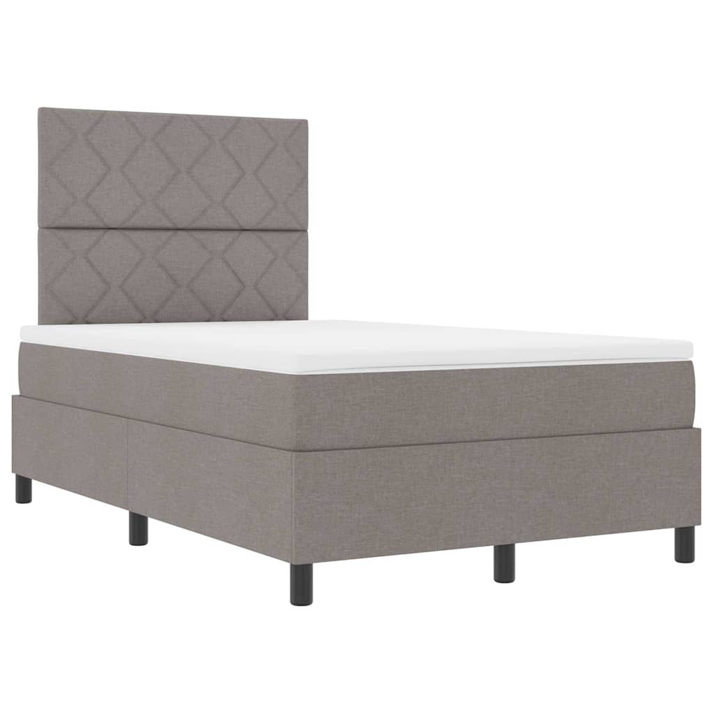 Boxspringbed met hoofdeinde Taupe 120 x 200 cm Stof – afbeelding 5