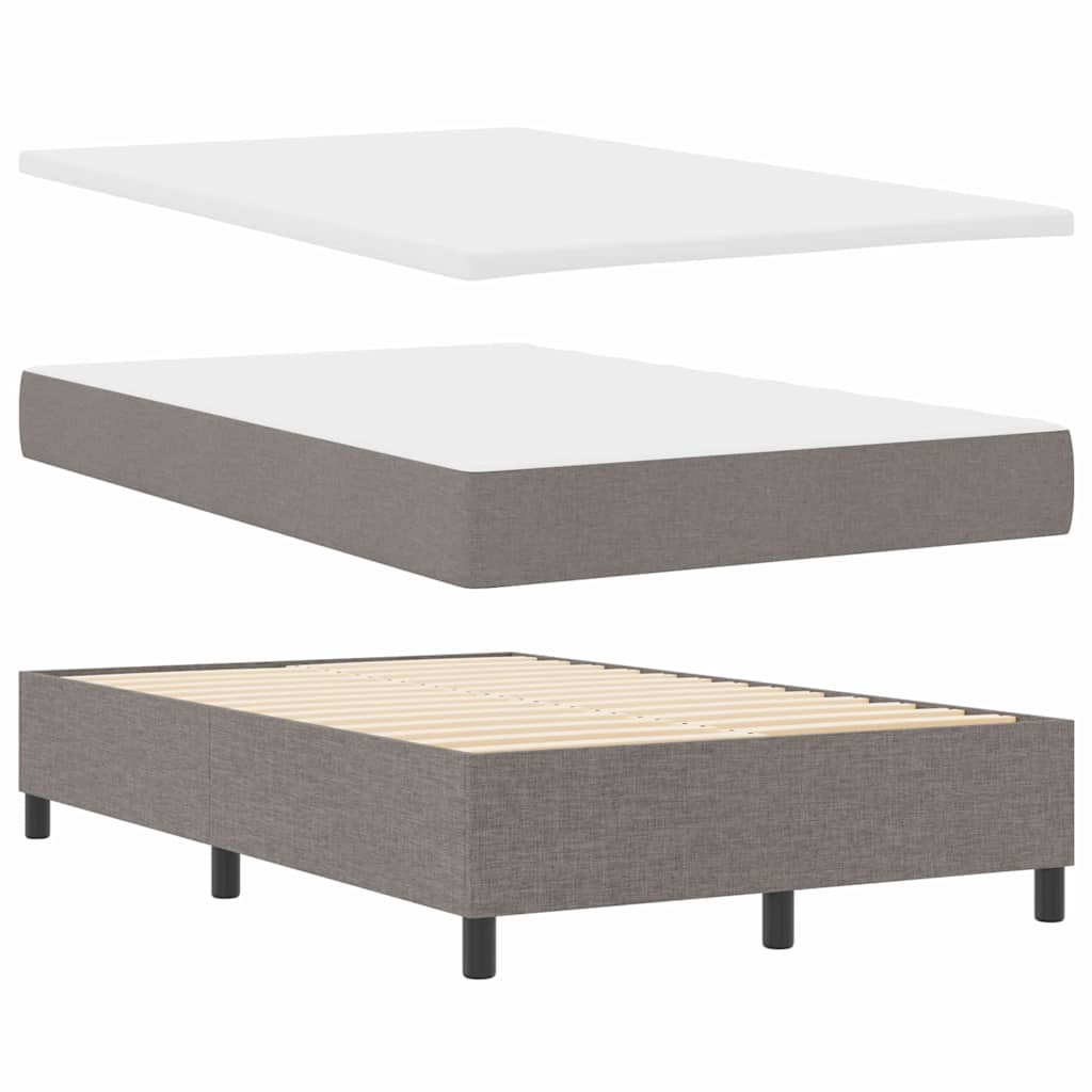 Boxspringbed met hoofdeinde Taupe 120 x 200 cm Stof – afbeelding 6