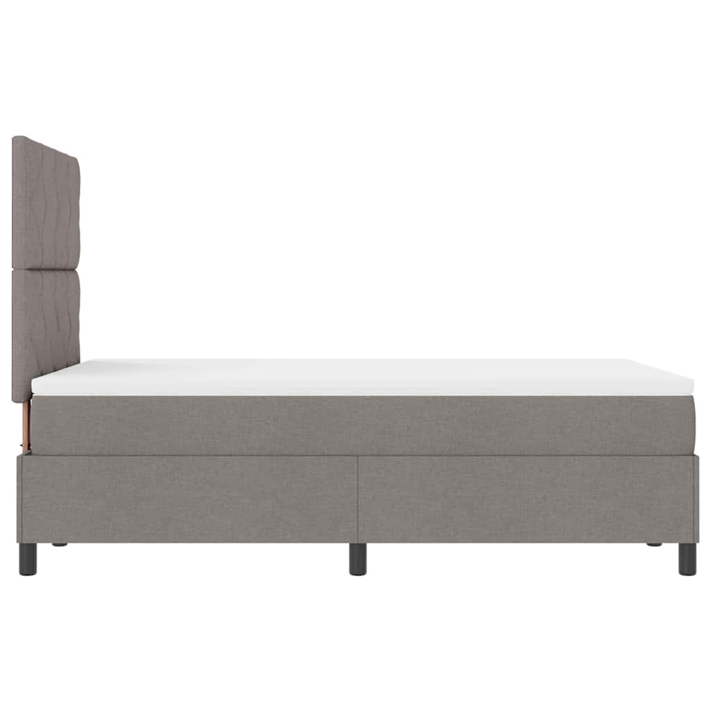 Boxspringbed met hoofdeinde Taupe 120 x 200 cm Stof – afbeelding 8