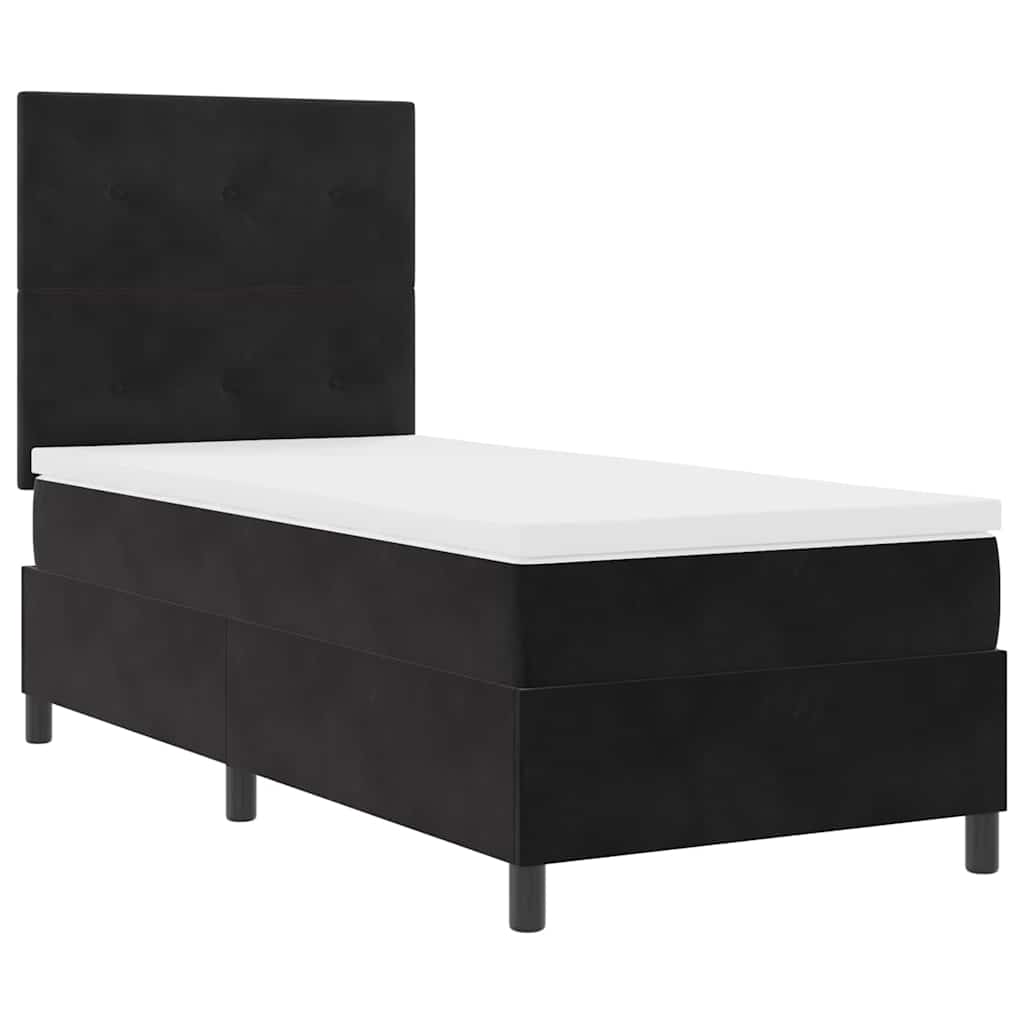Boxspringbed met matras Zwart 80 x 200 cm Fluweel – afbeelding 5