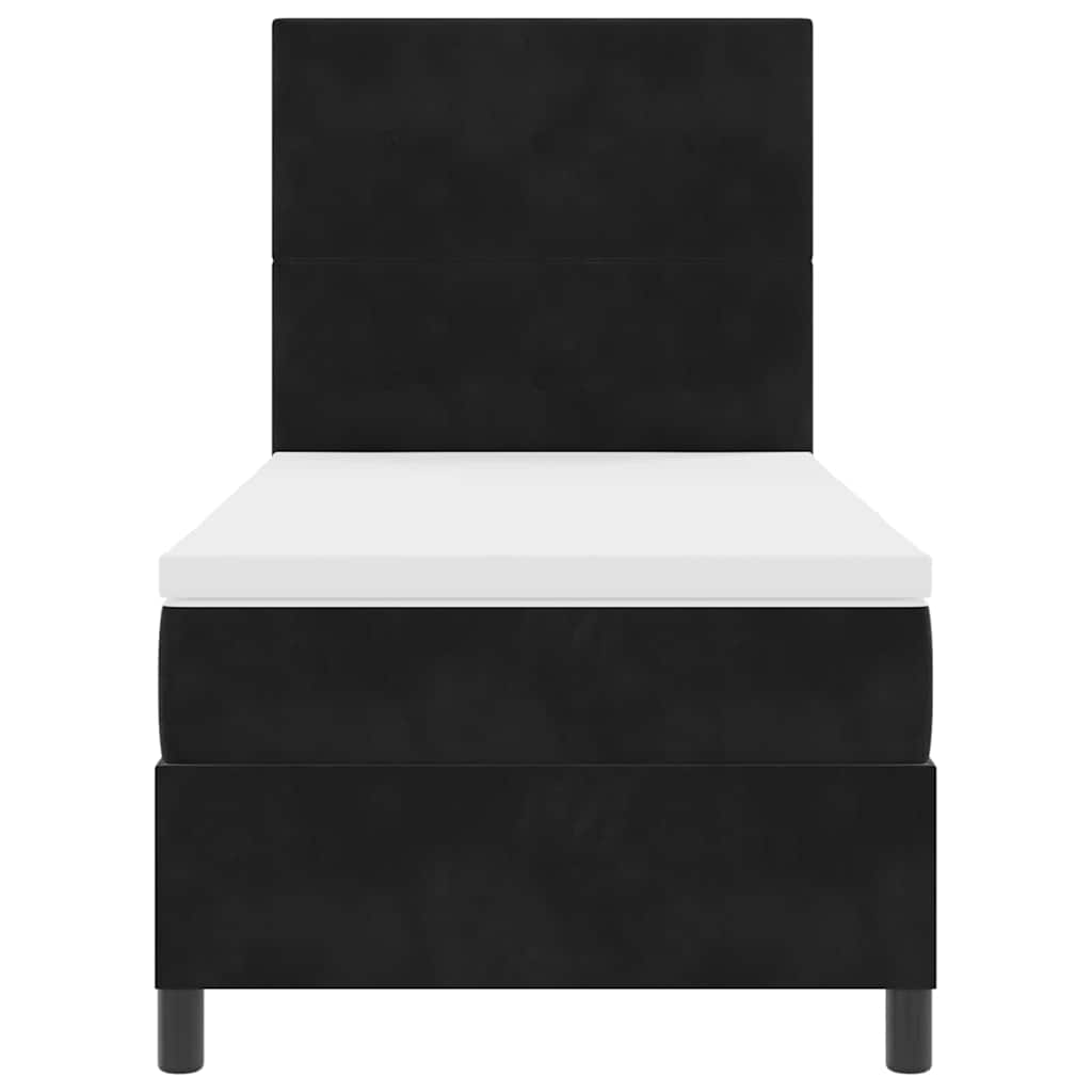 Boxspringbed met matras Zwart 80 x 200 cm Fluweel – afbeelding 7