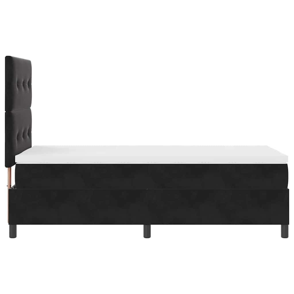 Boxspringbed met matras Zwart 80 x 200 cm Fluweel – afbeelding 8