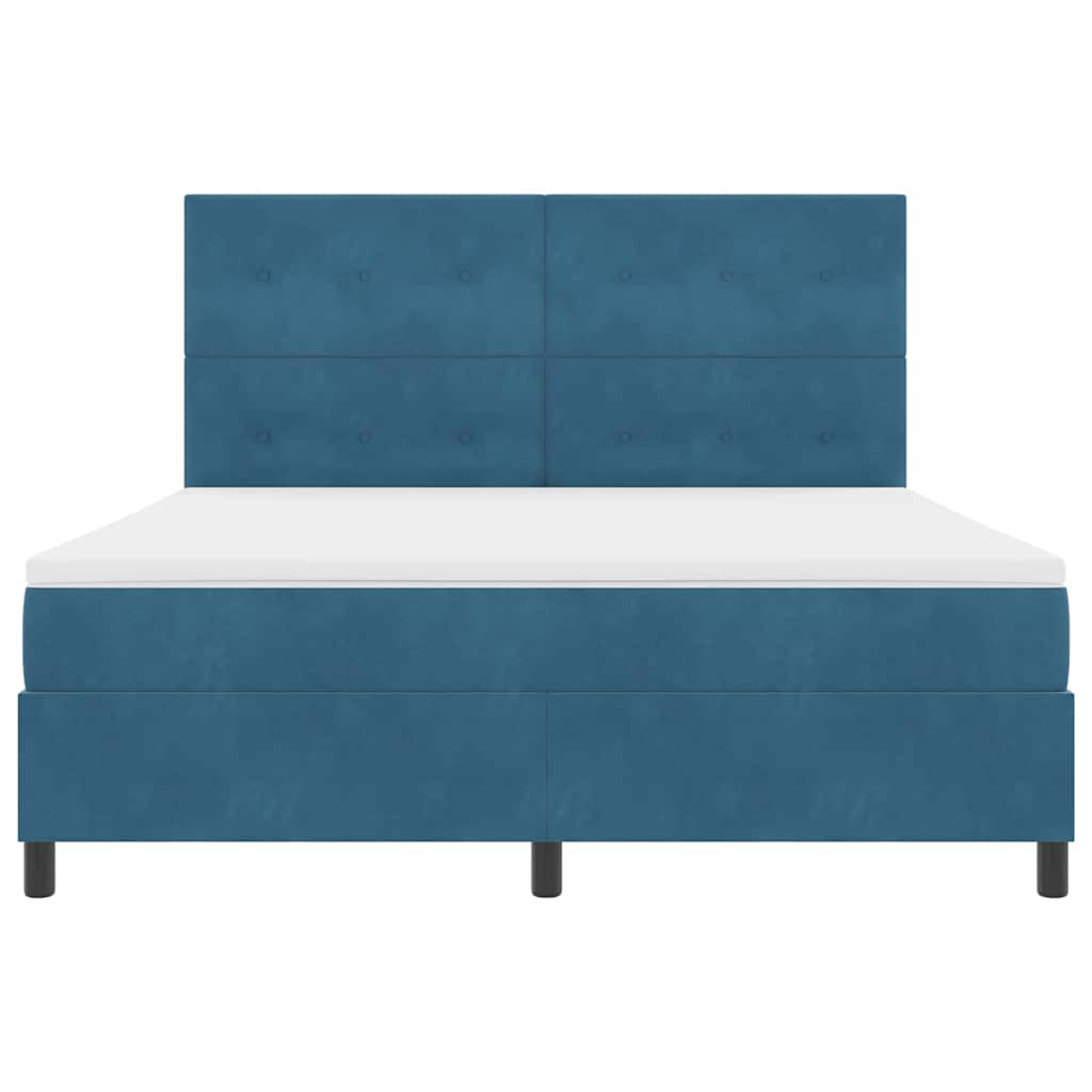 Boxspringbed met matras Donkerblauw 180 x 200 cm Fluweel – afbeelding 7