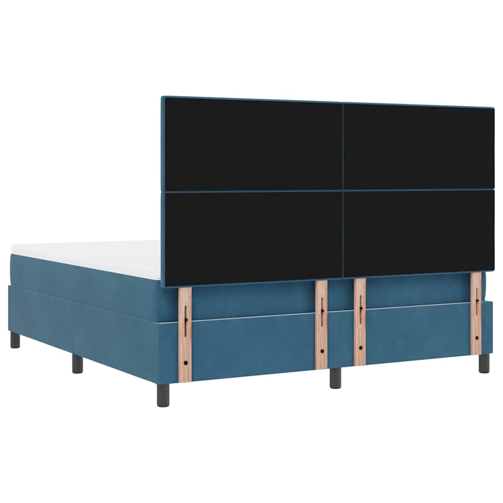 Boxspringbed met matras Donkerblauw 180 x 200 cm Fluweel – afbeelding 9