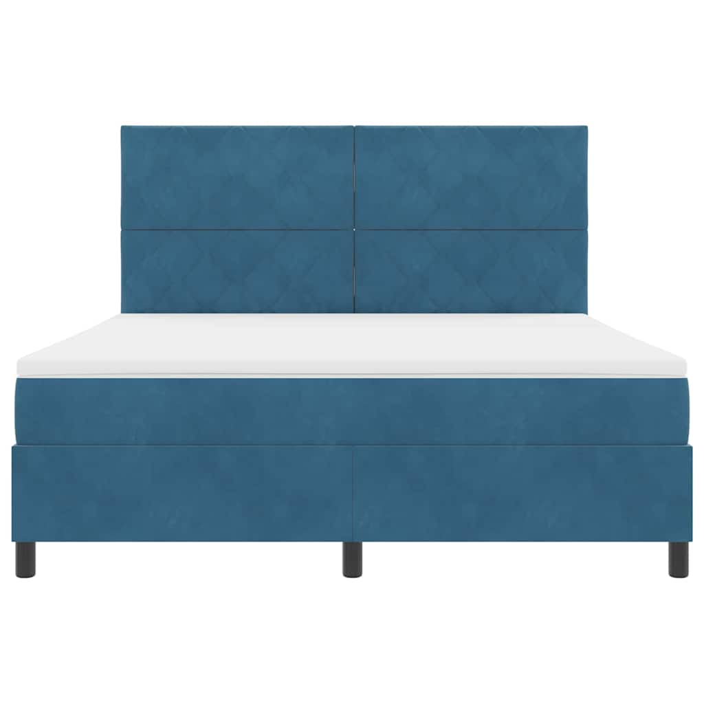 Boxspringbed met matras Donkerblauw 180 x 200 cm Fluweel – afbeelding 7