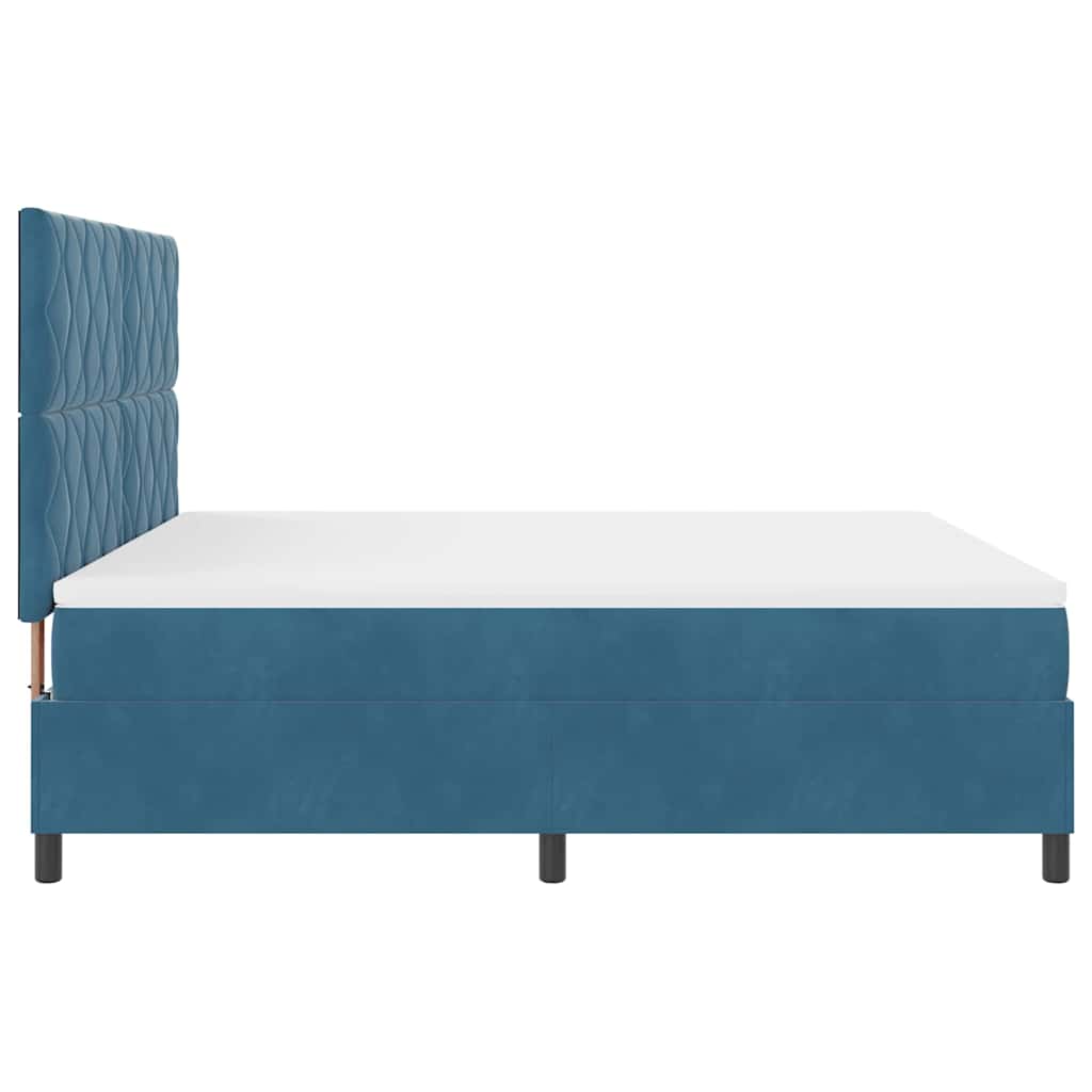 Boxspringbed met matras Donkerblauw 180 x 200 cm Fluweel – afbeelding 8